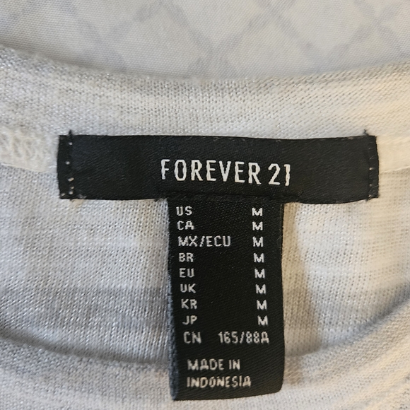 Forever 21 Blue and Cream Striped Tee - Picture 2 of 2